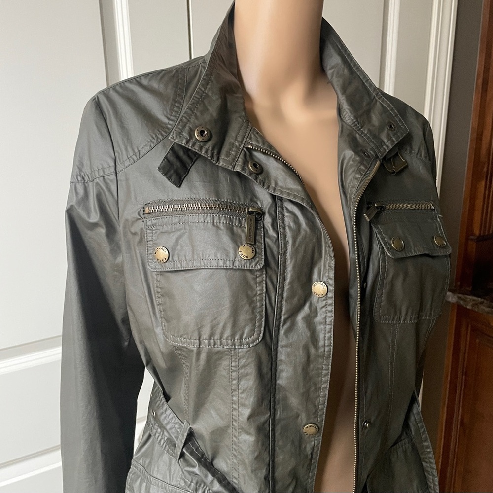 Michael Kors Olive Green Military Belstaff Style Jacket - size M - Picture 6 of 16